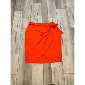 Ava & Viv plus size orange midi straight skirt size 2X